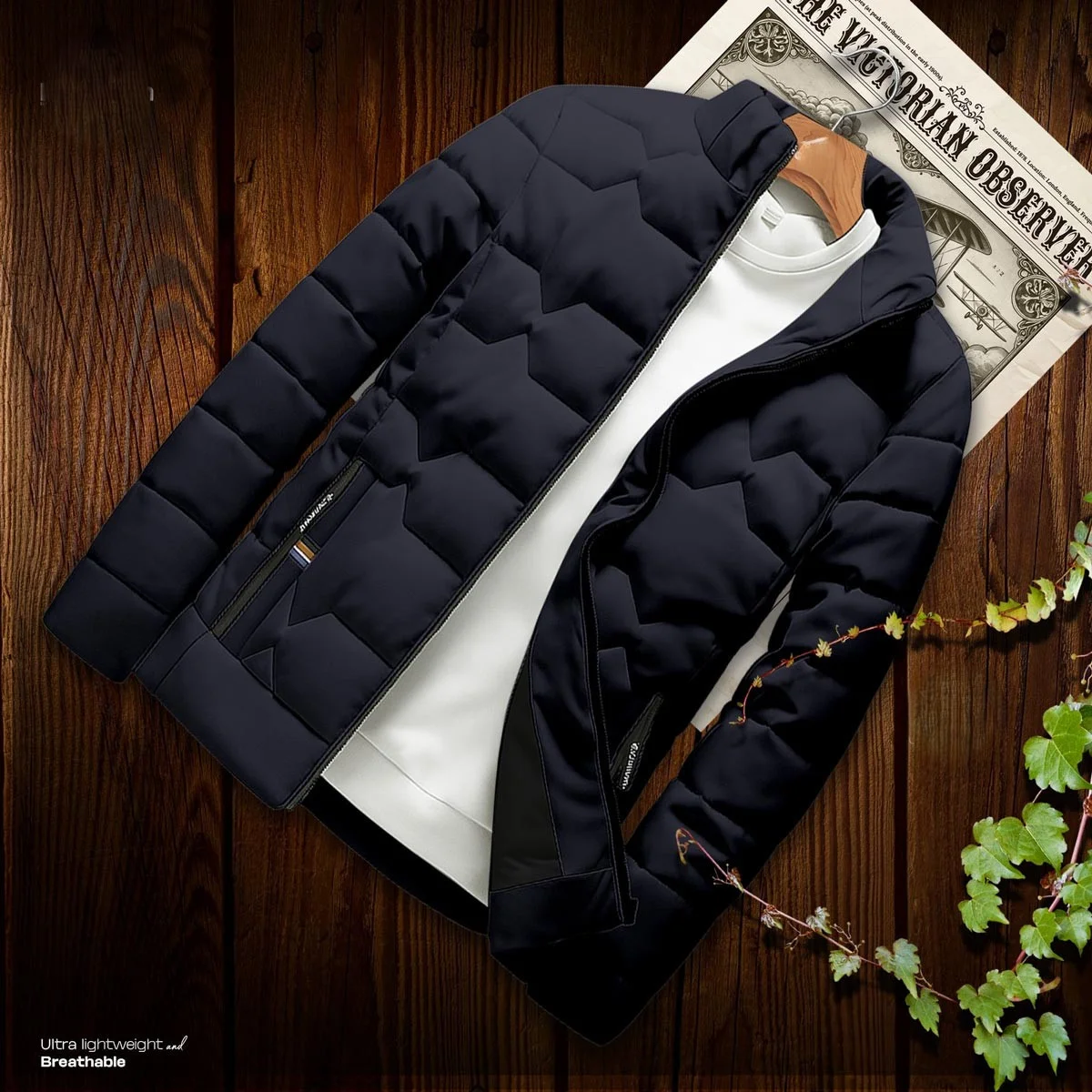 Navy Blue High-Quality Padding Jacket for Winter